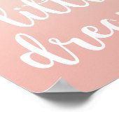 Dream een kleine droomroze ombre prijsdruk poster (Hoek)