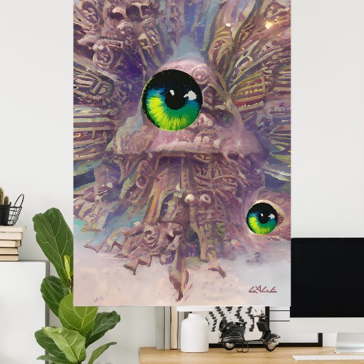 Dream Epiphany Ken Gage Psychedelic Poster (Thuiskantoor)