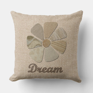 Dream Fabric Applique Flower Collage Kussen