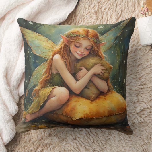 Dream Fairy Holding 2 Pillows Kussen (Deken)