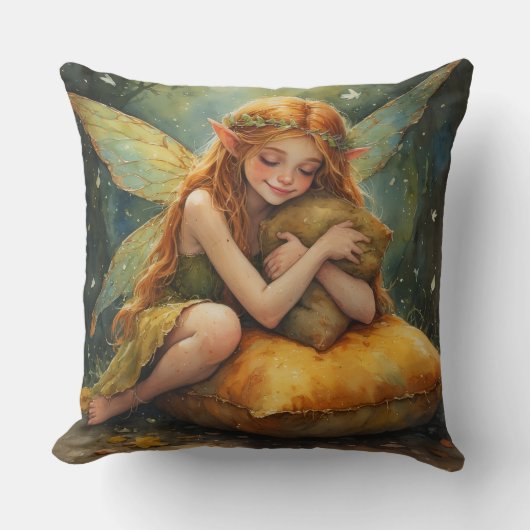 Dream Fairy Holding 2 Pillows Kussen (Voorkant)