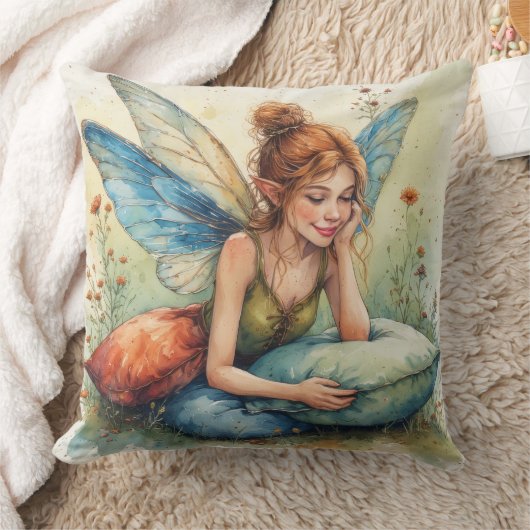 Dream Fairy Holding 2 Pillows Kussen (Deken)