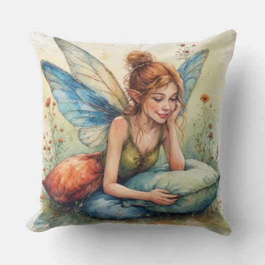 Dream Fairy Holding 2 Pillows Kussen (Voorkant)