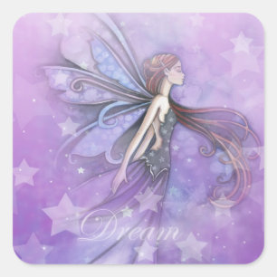 Dream Fairy in de sterren Vierkante Sticker