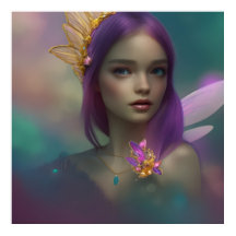 Dream fantasy Sweet Fairy Girl paars roze Poster