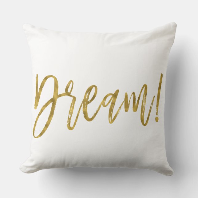 Dream Faux Gold Foil Pillow Kussen (Voorkant)