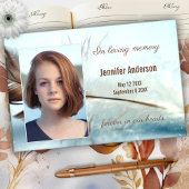Dream Feather Funeral Memorial Photo Guest Book Gastenboek