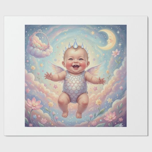 Dream Flight: Baby in the Sky Cadeaupapier (Vlak)
