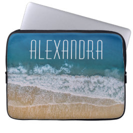 Dream Florida Tropical Sand Beach Gepersonaliseerd Laptop Sleeve