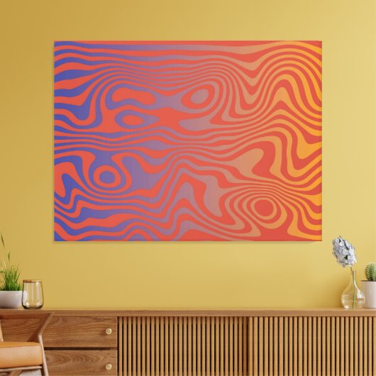 Dream Flow l Abstract Trippy Patroon - No. 01 Canvas Afdruk (Insitu (Woonkamer))