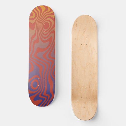 Dream Flow l Abstract Trippy Patroon - No. 01 Persoonlijk Skateboard (Voorkant)