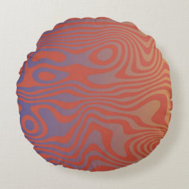 Dream Flow l Abstract Trippy Patroon - No. 01 Rond Kussen