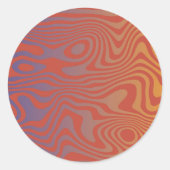 Dream Flow l Abstract Trippy Patroon - No. 01 Ronde Sticker (Voorkant)