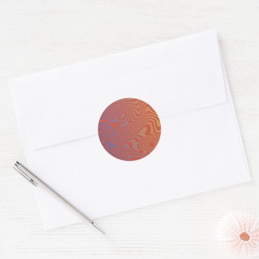 Dream Flow l Abstract Trippy Patroon - No. 01 Ronde Sticker (Envelop)