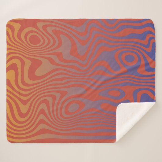 Dream Flow l Abstract Trippy Patroon - No. 01 Sherpa Deken (Voorkant (horizontaal))