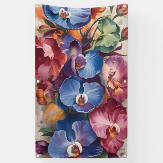 Dream Garden – Bold & Artistic Floral Design Spandoek (Verticaal)
