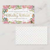 Dream Garden Floral Custom Wedding Website Informatiekaartje (Voorkant / Achterkant)