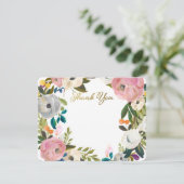 Dream Garden Floral Weddenschap Hartelijk dank Bedankkaart (Staand voorkant)