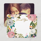 Dream Garden Floral Weddenschap Hartelijk dank Bedankkaart (Voorkant / Achterkant)