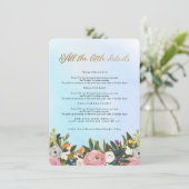 Dream Garden Floral Wedding Insert Card Informatiekaartje (Staand voorkant)