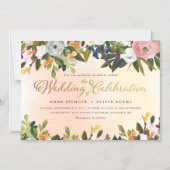 Dream Garden Floral Wedding Invitation Magnetische Uitnodiging (Voorkant)