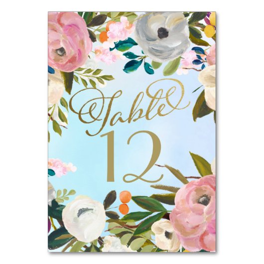 Dream Garden Floral Wedding Kaart (Voorkant)