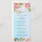 Dream Garden Floral Wedding Menu (Voorkant / Achterkant)