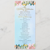 Dream Garden Floral Wedding Programme Programmakaart (Voorkant)
