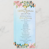 Dream Garden Floral Wedding Programme Programmakaart (Voorkant / Achterkant)