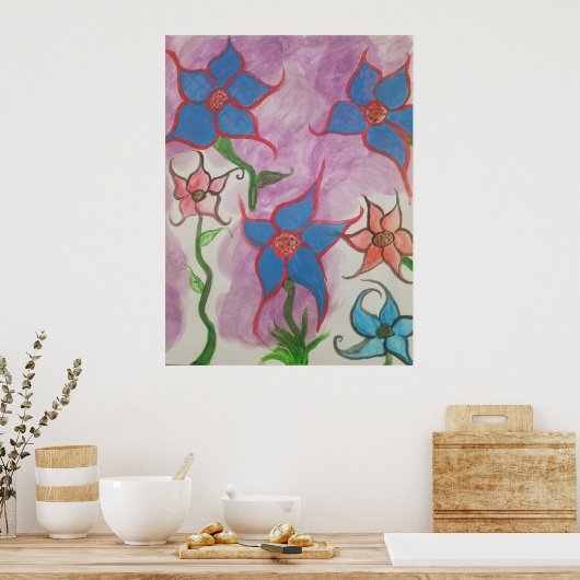 Dream Garden Flowers Poster (Keuken)