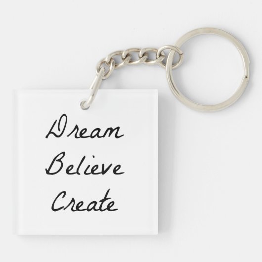 Dream geloof Herhalen Sleutelhanger (Achterkant)