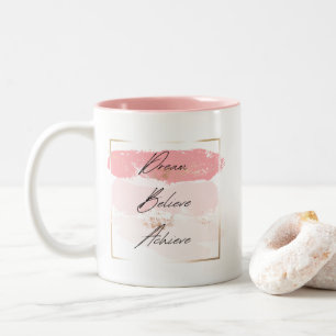 Dream, geloof, koop koffie Mok