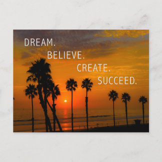 Dream. Geloof me. Creëer. geslaagd. Briefkaart