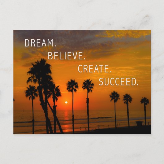 Dream. Geloof me. Creëer. geslaagd. Briefkaart (Voorkant)