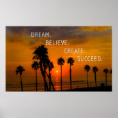 Dream. Geloof me. Creëer. geslaagd. Poster (Voorkant)