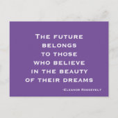 Dream, geloof, Motivatie Paars en wit Briefkaart (Voorkant)