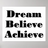 Dream, geloof, realiseer poster (Voorkant)