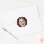 Dream, geloof, realiseer ronde sticker (Envelop)