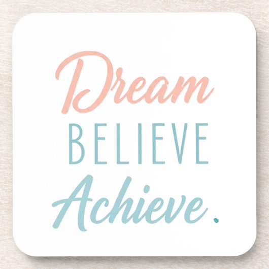 Dream gelooft Achieve Bier Onderzetter (Voorkant)