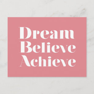 Dream gelooft Achieve Briefkaart