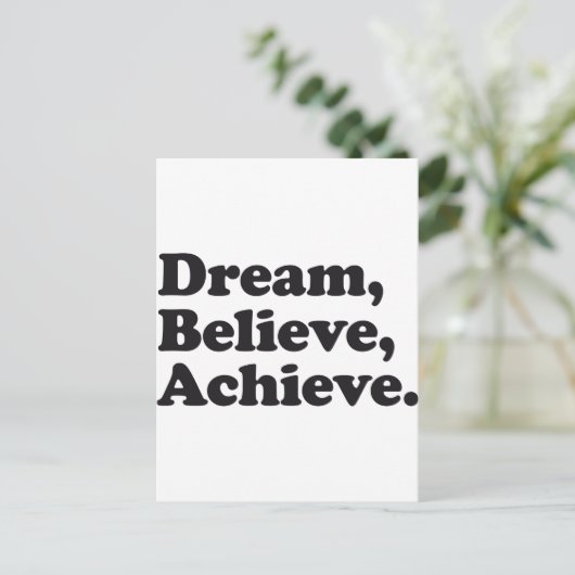 Dream gelooft Achieve Briefkaart (Staand voorkant)