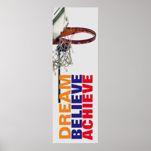 Dream Gelooft Basketball Motivatie te bereiken Poster