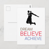 Dream gelooft bereiken Basketball Briefkaart (Voorkant / Achterkant)