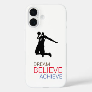 Dream gelooft bereiken Basketball iPhone 16 Hoesje