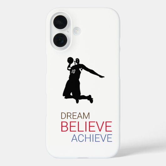 Dream gelooft bereiken Basketball Case-Mate iPhone Case (Achterkant)