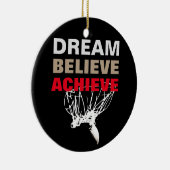 Dream gelooft bereiken Basketball Keramisch Ornament (Rechts)