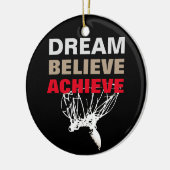 Dream gelooft bereiken Basketball Keramisch Ornament (Links)