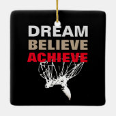 Dream gelooft bereiken Basketball Keramisch Ornament (Achterkant)