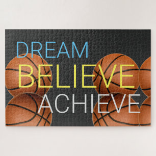 Dream gelooft bereiken Basketball Legpuzzel