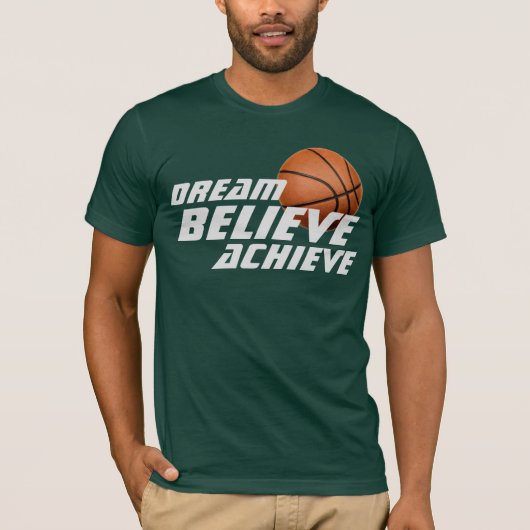 Dream gelooft bereiken Basketball T-shirt (Voorkant)